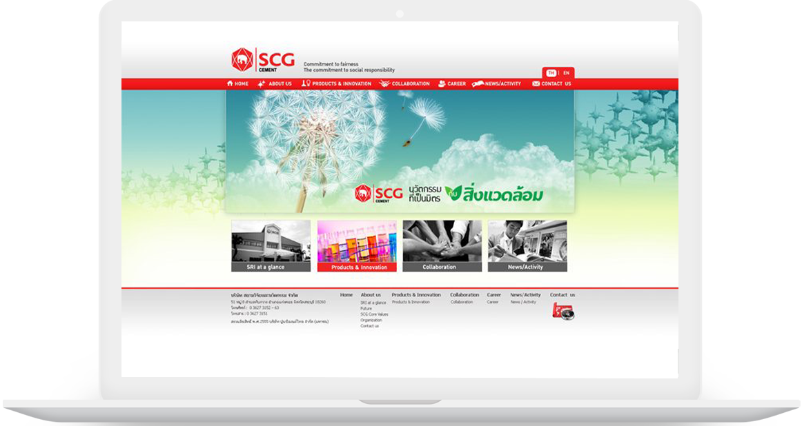 ผลงานทำเว็บ sri-scg.com