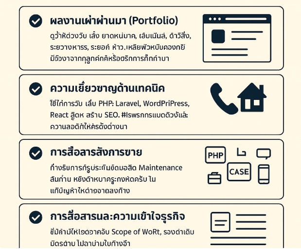หาบริษัทรับทำเว็บไซต์ต้องดูจากอะไรบ้าง
